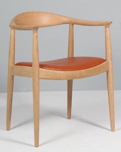 Hans J. Wegner La Sedia, Oak, pelle. JH503