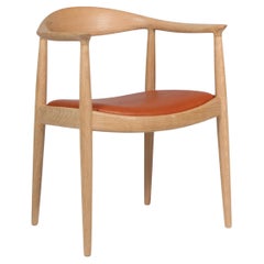Hans J. Wegner La Sedia, Oak, pelle. JH503