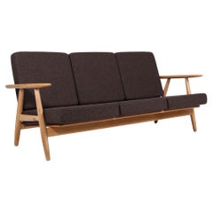 Hans J. Wegner, Three-Seat Sofa, Model 240, Oak, wool, 1970s