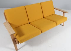 Hans J. Wegner, Three-Seat Sofa, Model 290, Oak
