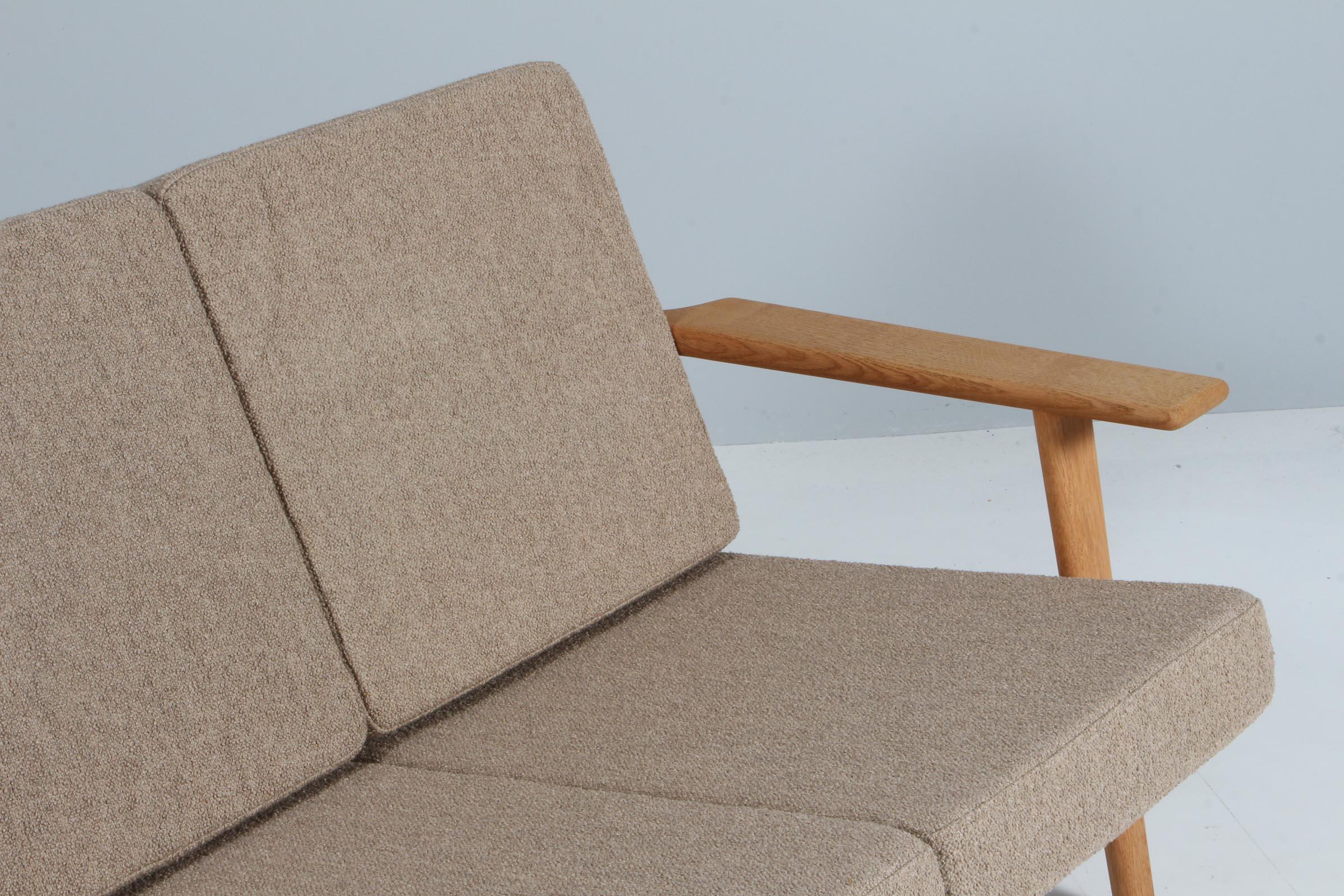 Danish Hans J. Wegner, Three-Seat Sofa, Model 290, Oak For Sale
