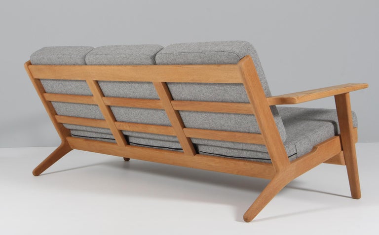 Mid-20th Century Hans J. Wegner, Three-Seat Sofa, Model 290, Oak For Sale