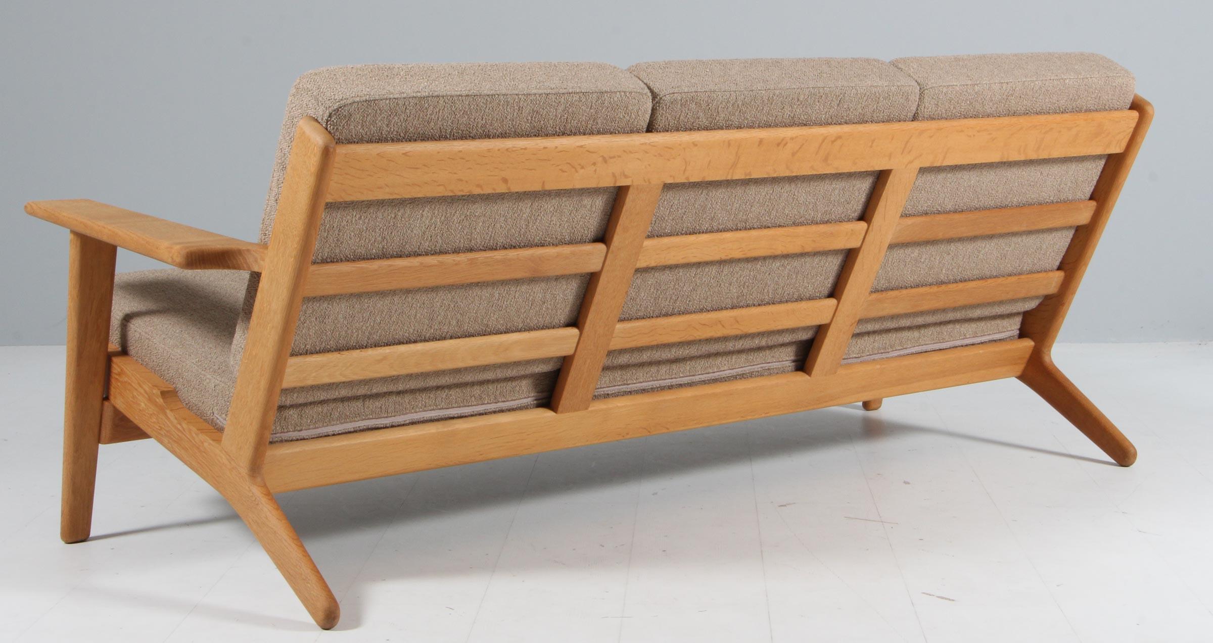 Mid-20th Century Hans J. Wegner, Three-Seat Sofa, Model 290, Oak For Sale