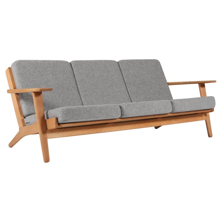 Hans J. Wegner, Three-Seat Sofa, Model 290, Oak For Sale