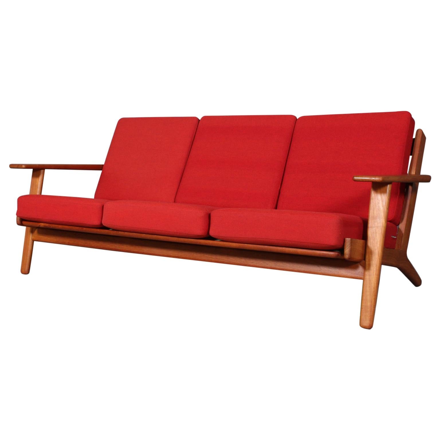 Hans J. Wegner, Three-Seat Sofa, Model 290, Teak