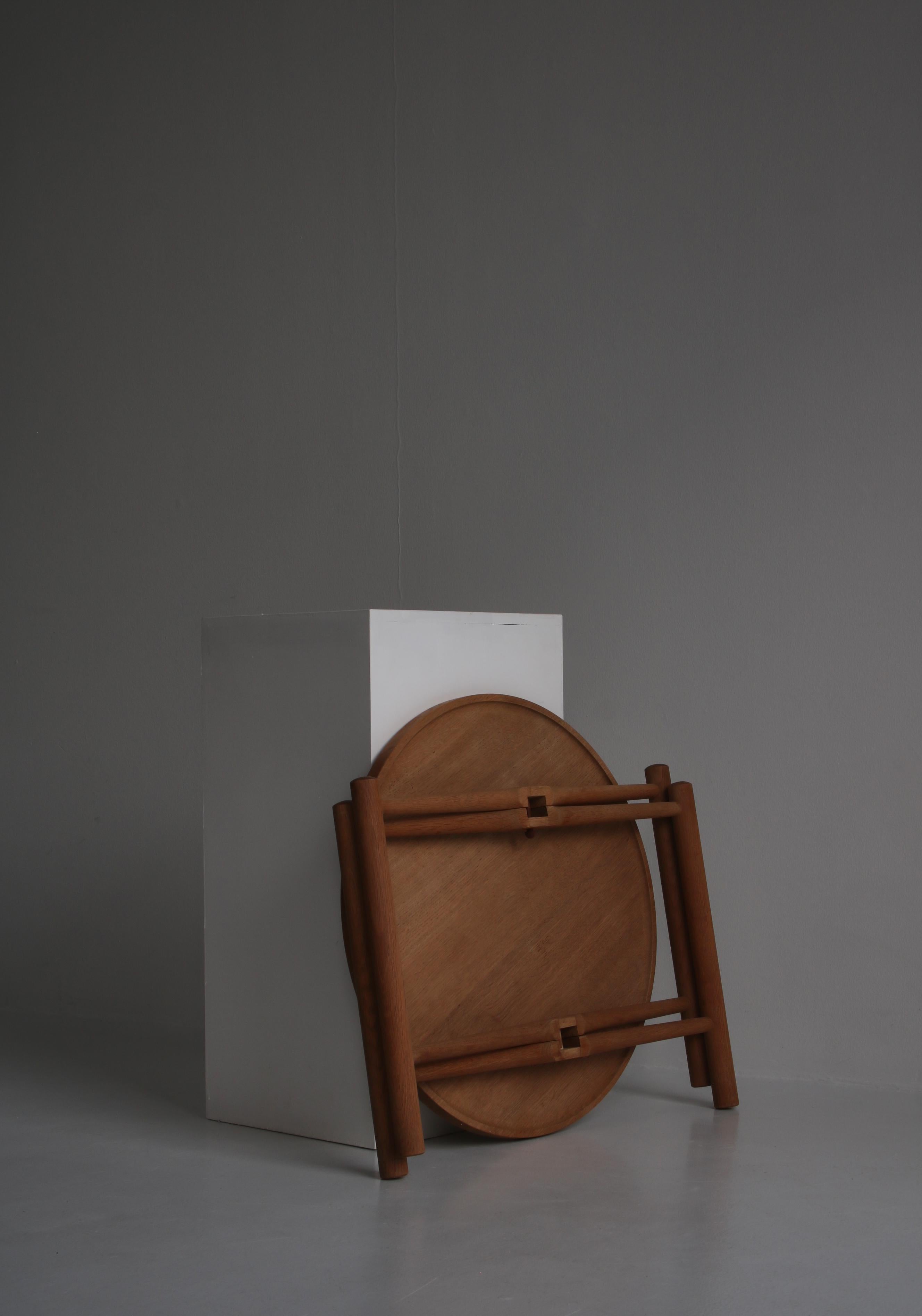 Hans J. Wegner Tray Folding Table in Solid Oak by Andreas Tuck, Denmark, 1950s 7
