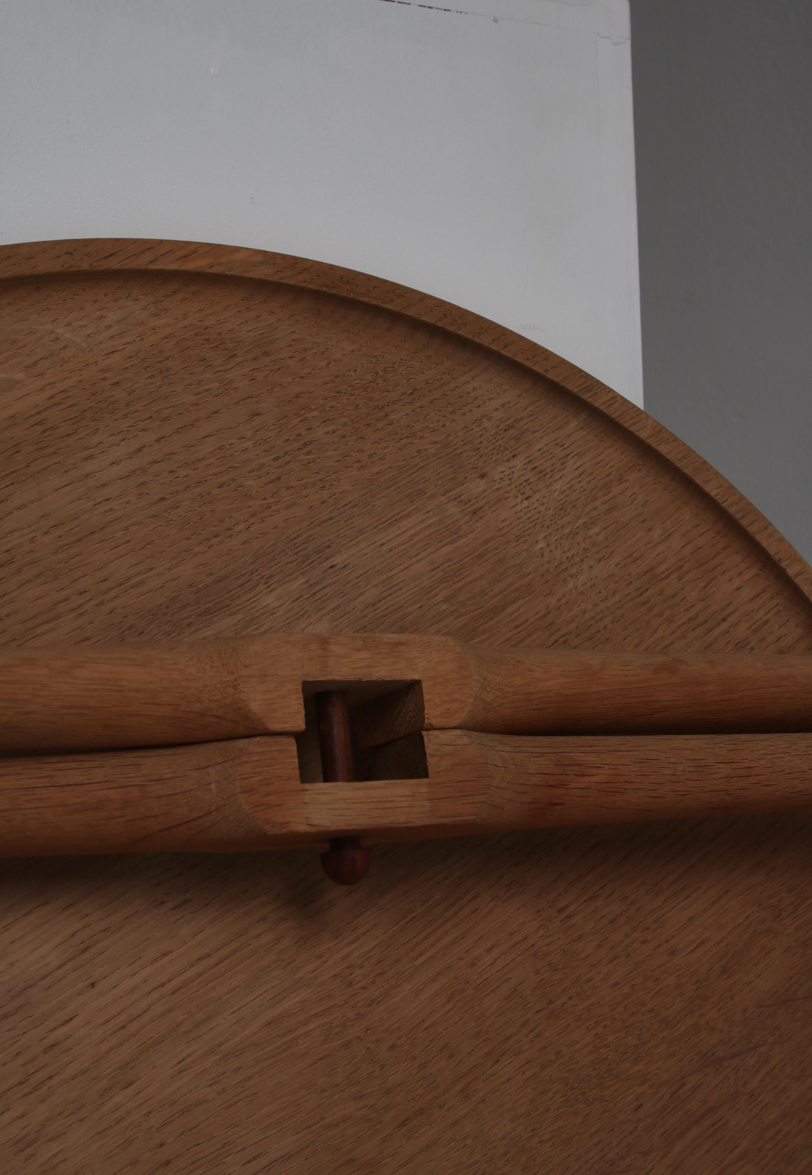 Hans J. Wegner Tray Folding Table in Solid Oak by Andreas Tuck, Denmark, 1950s 9