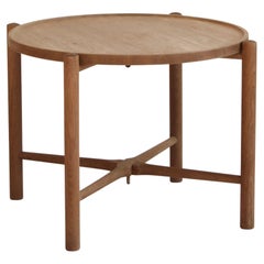 Table pliante à plateau en chêne massif de Hans J. Wegner par Andreas Tuck, Danemark, années 1950