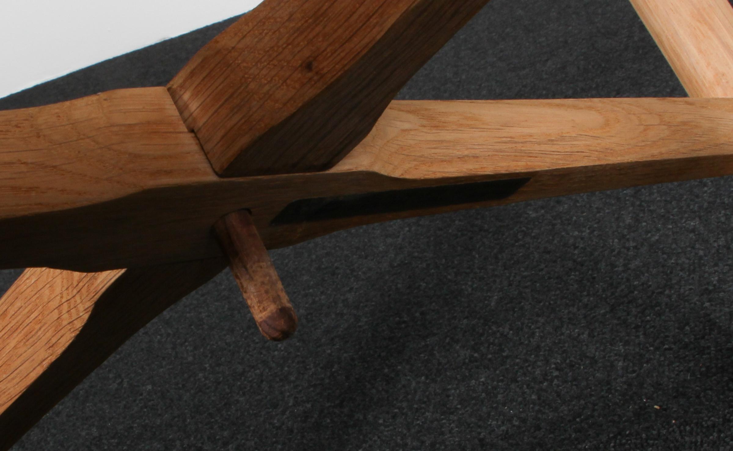 Oak Hans J. Wegner, tray table in solid soap treated oak. PP35 For Sale