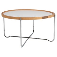 Vintage Hans J. Wegner tray table, oak, wenge, steel and formica. Model GE453