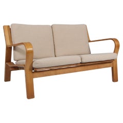 Hans J. Wegner, two seat sofa, Model 671, Oak, Coda 2 and Cotton Rope