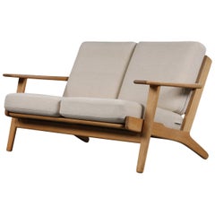 Vintage Hans J. Wegner Two-Seating Oak Sofa GE-290/2