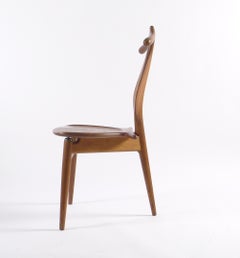 Chaise de chambre Hans J Wegner, modèle JH540 en teck et chêne, conçue en 1953, estampillée
