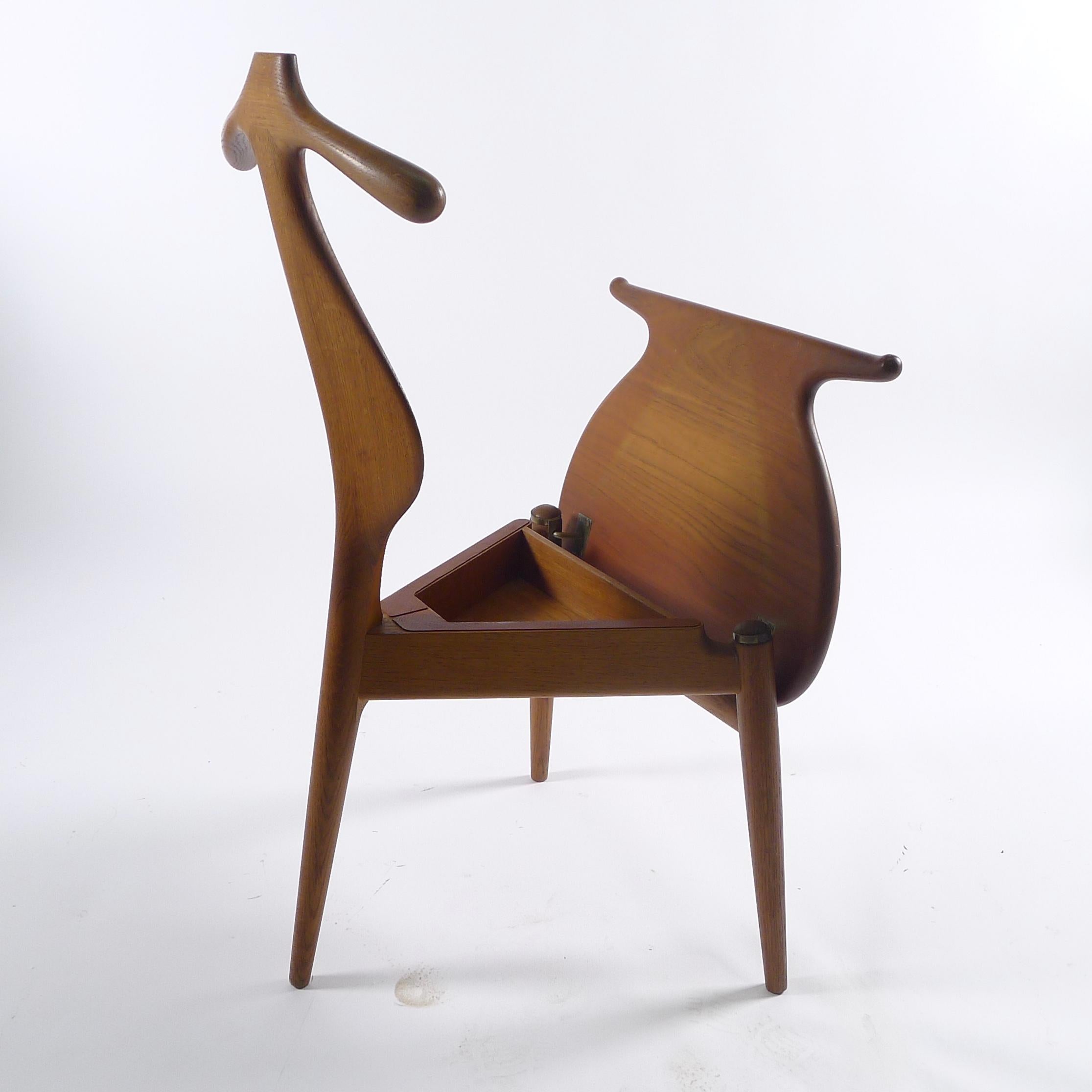 Woodwork Hans J Wegner, Valet Chair, Model JH540 in Teak and Oak, Designed 1953, Stamped For Sale