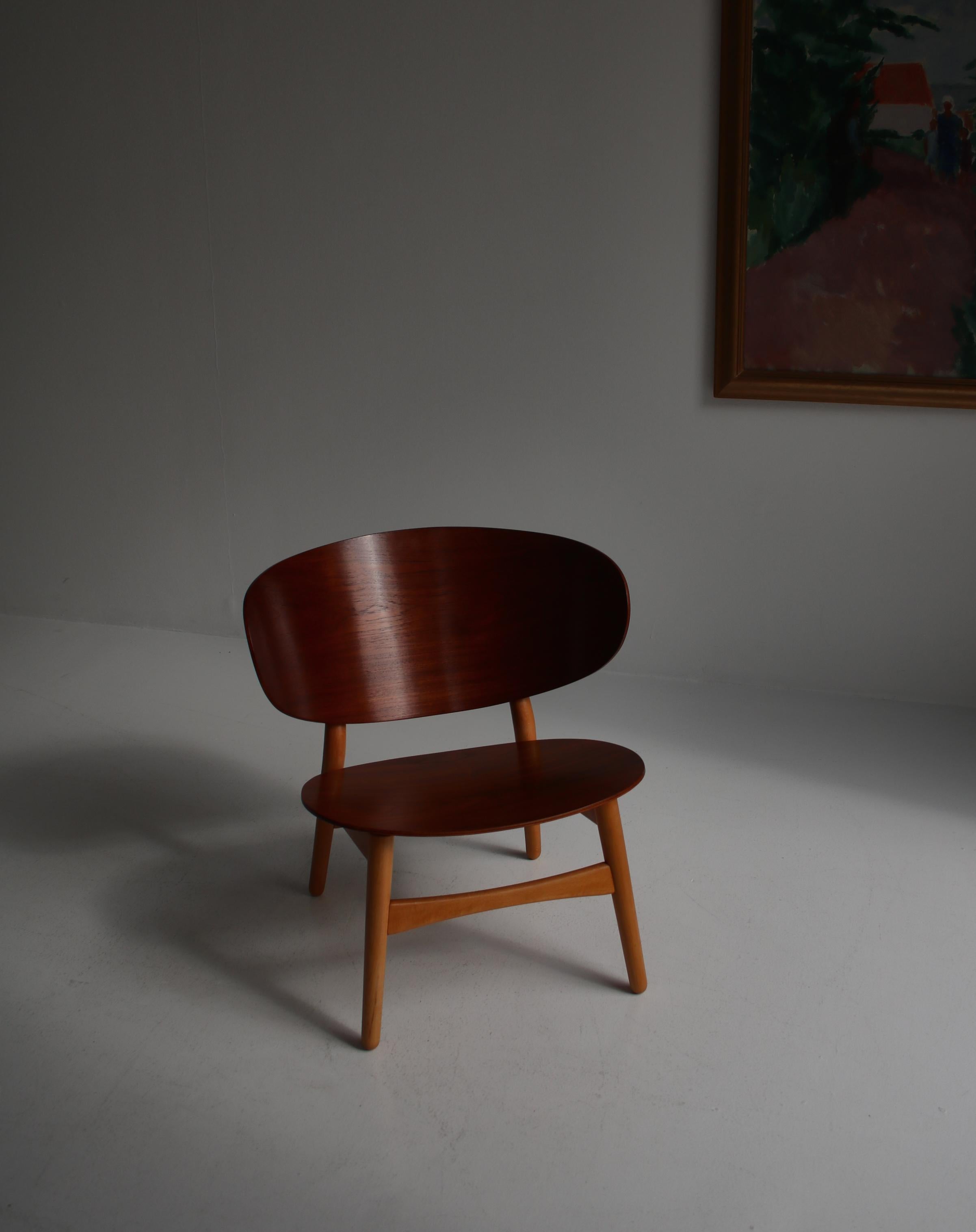 Fauteuil de salon Venus de Hans J. Wegner modèle Fritz Hansen FH 1736 en teck et hêtre en vente 5