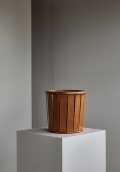 Cesta de papel vintage Hans J. Wegner para el Ayuntamiento de Aarhus, Roble, Dinamarca, década de 1940