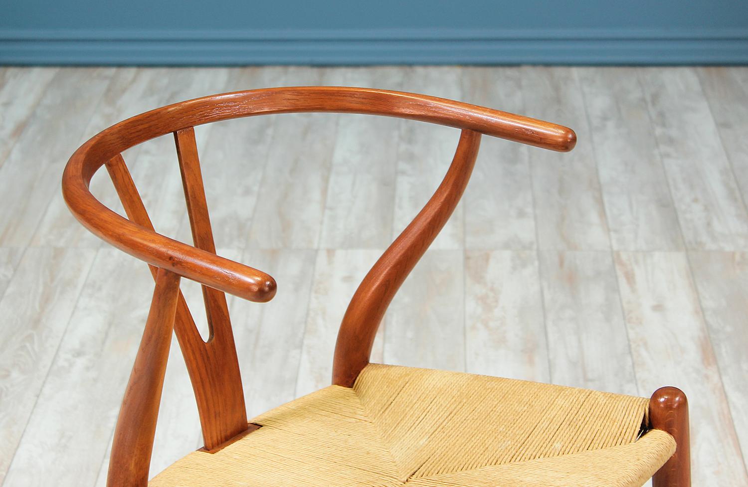 Rush Hans J. Wegner “Wishbone” CH-24 Dining Chairs for Carl Hansen & Søn