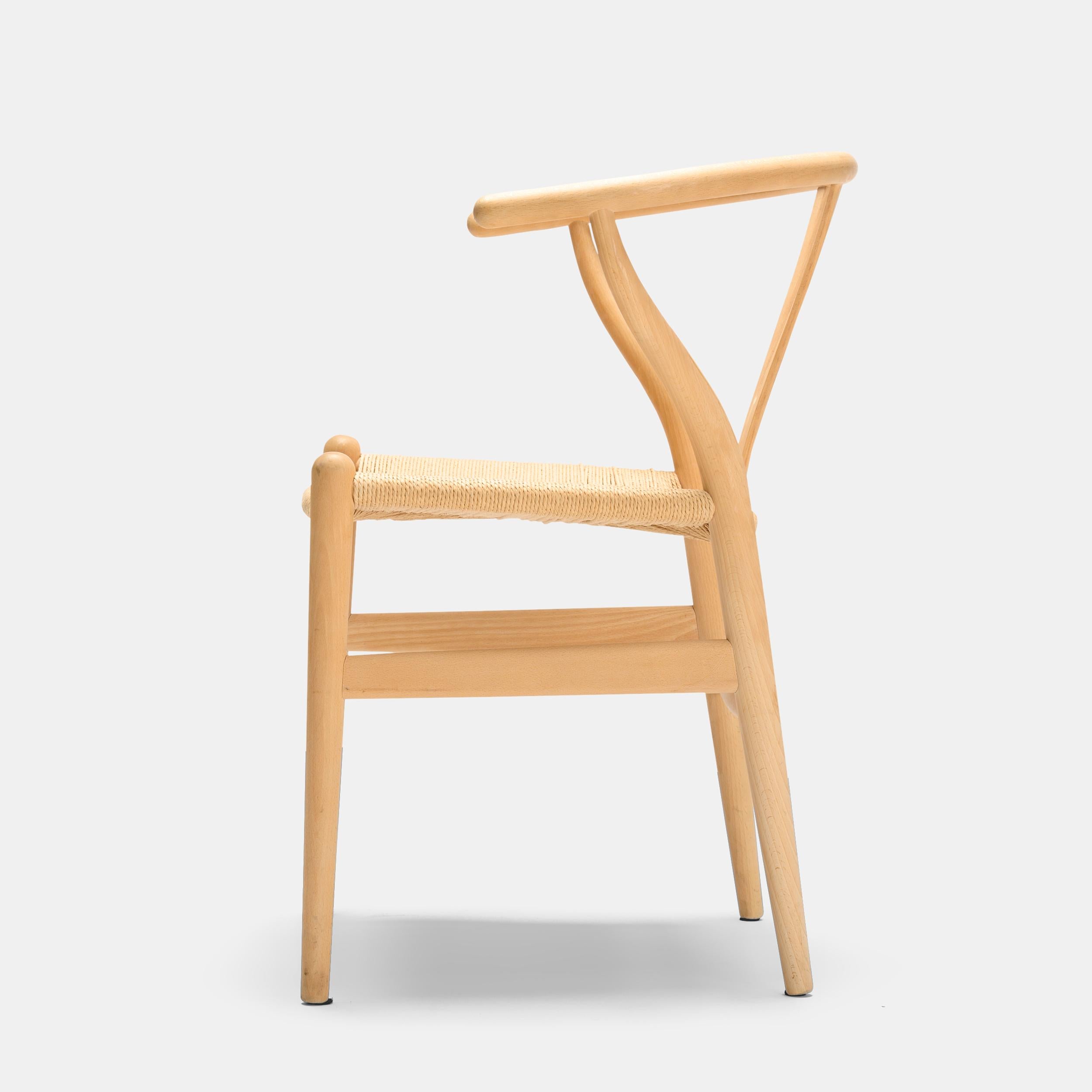 Hans J. Wegner Wishbone chairs, set of four for Carl Hansen & Søn (20. Jahrhundert) im Angebot