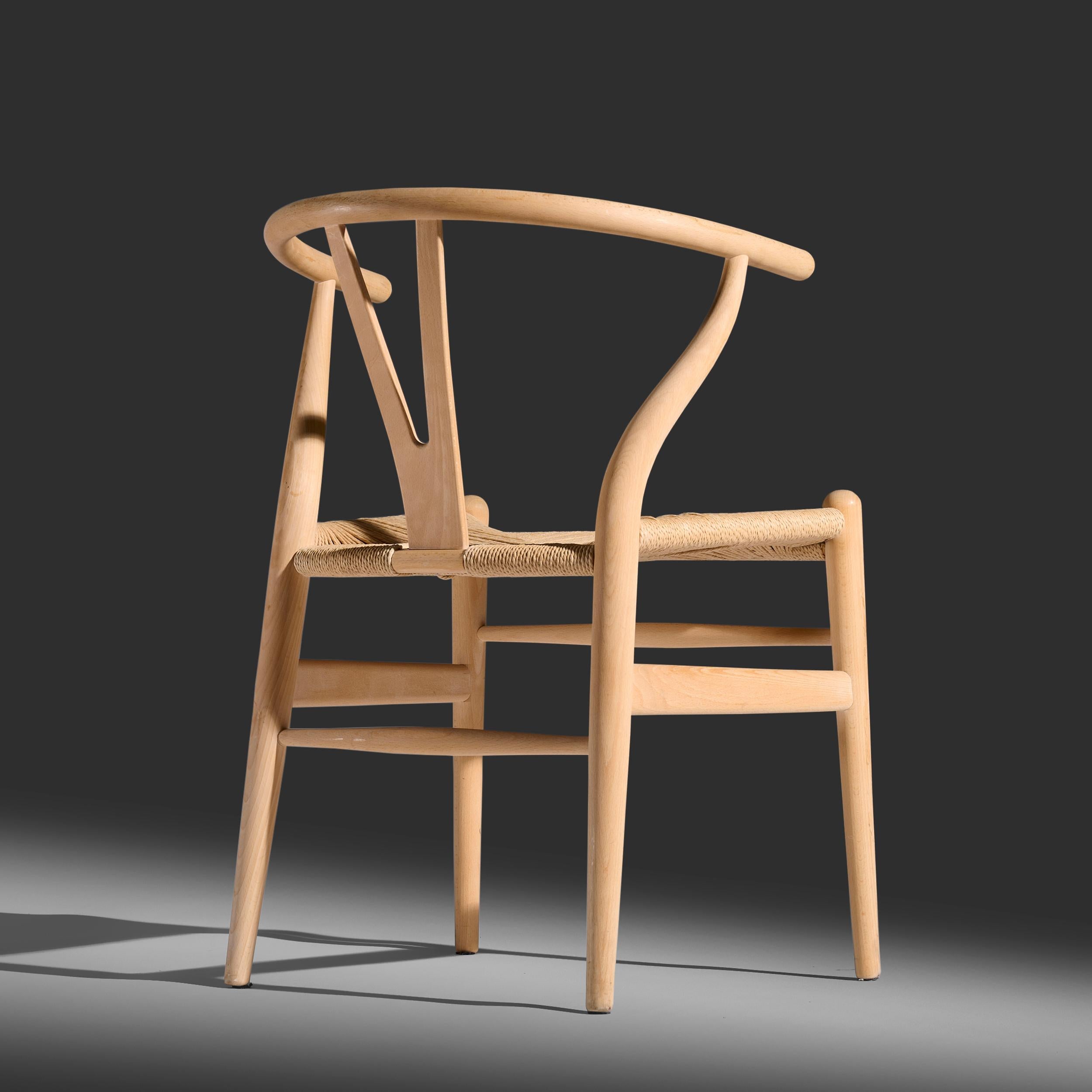 Hans J. Wegner Wishbone chairs, set of four for Carl Hansen & Søn im Angebot 1