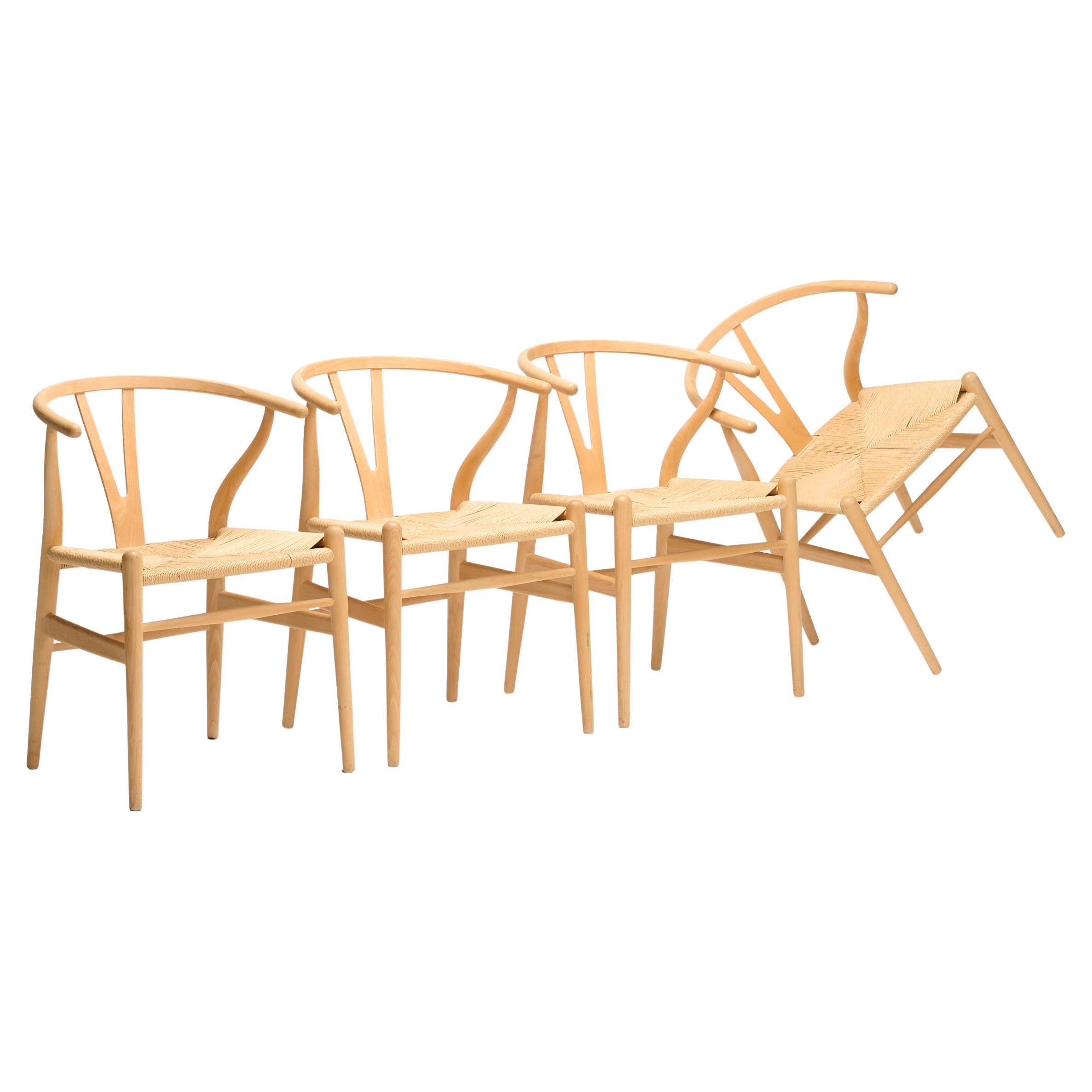Hans J. Wegner Wishbone chairs, set of four for Carl Hansen
Søn