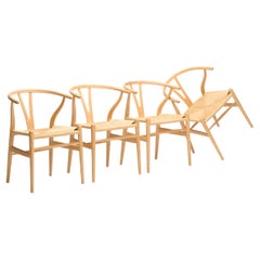 Hans J. Wegner Wishbone chairs, set of four for Carl Hansen
Søn