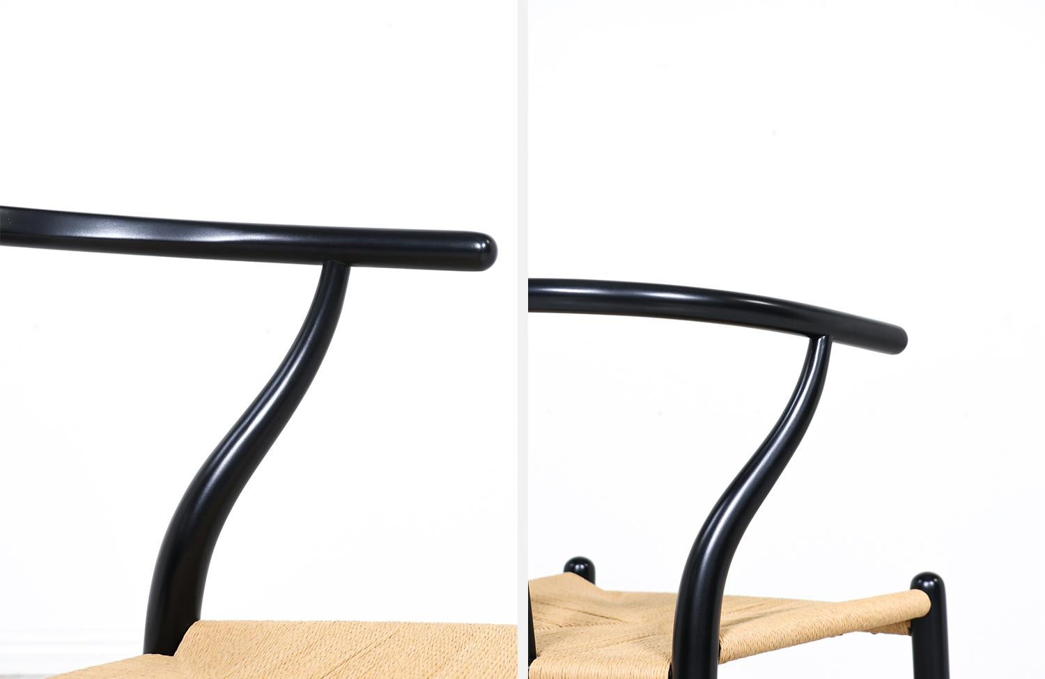 Hans J. Wegner fauteuils en bois d'ébène Wishbone pour Carl Hansen & Søn en vente 2