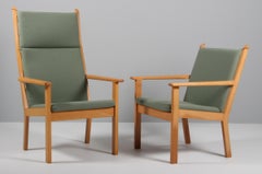 Vintage Hans J. Wenger Highback and Lowback Lounge Chairs, Model GE284