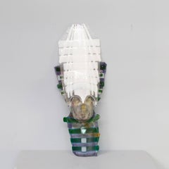 Hans Janssen polychrome glass mask sculptur