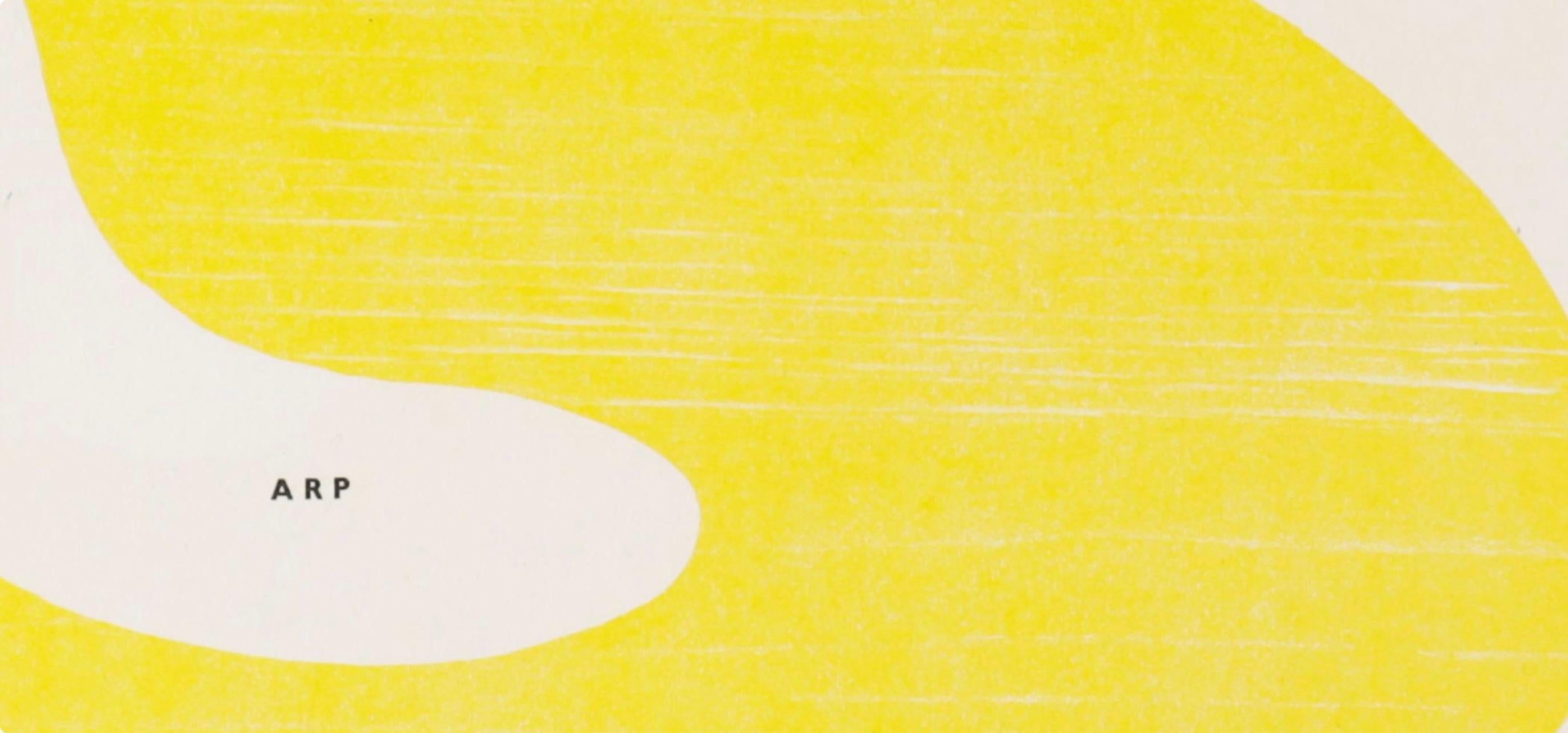 Composición (Arntz 133), Derrière le miroir - Abstract Print Blanco de Hans Jean Arp