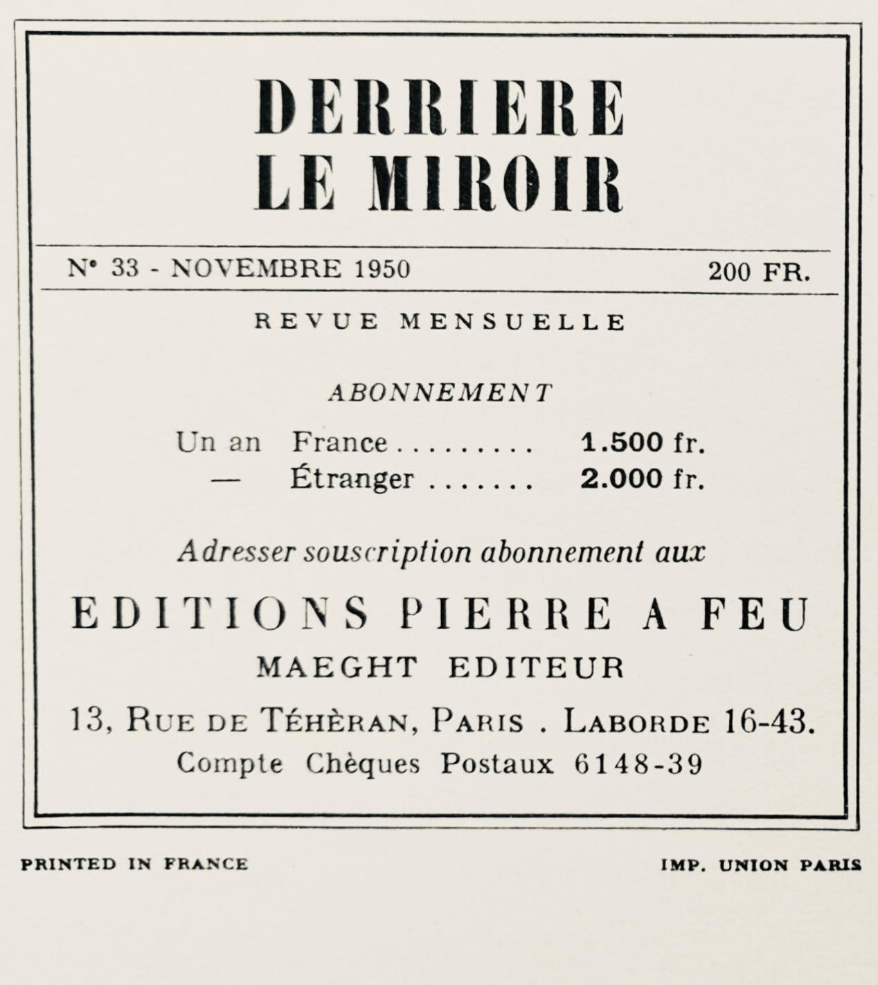 Composición (Arntz 134), Derrière le miroir en venta 1