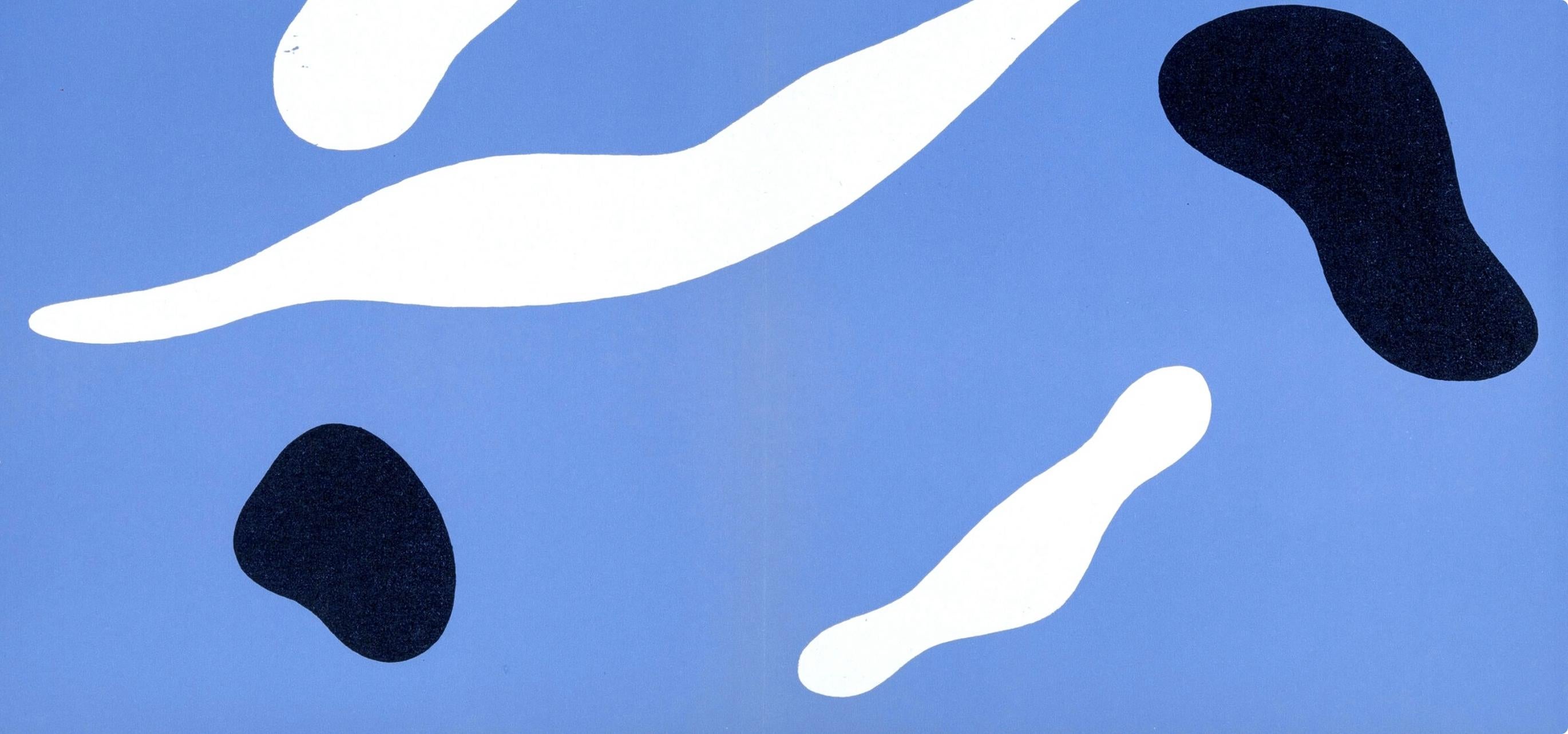 Komposition (Arntz 314), Derrière le miroir (Blau), Abstract Print, von Hans Jean Arp