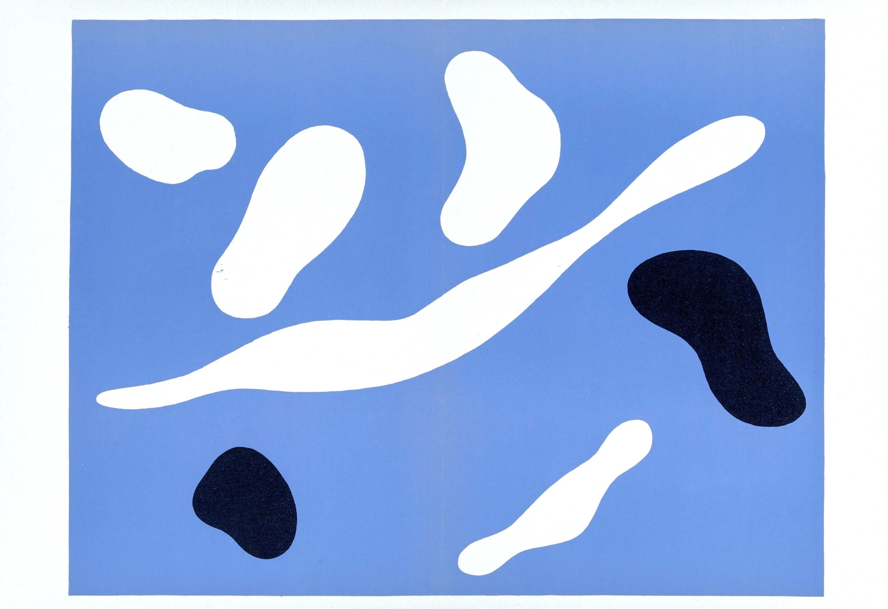 Lithographie auf Velinpapier. Papierformat: 15 x 22 Zoll, mit Mittelfalte, wie ausgegeben. Beschriftung: Unsigniert und nicht nummeriert, wie ausgegeben. Referenzen des Werkverzeichnisses: Arntz, Wilhelm F., und Jean Arp. Hans (Jean) Arp : Das