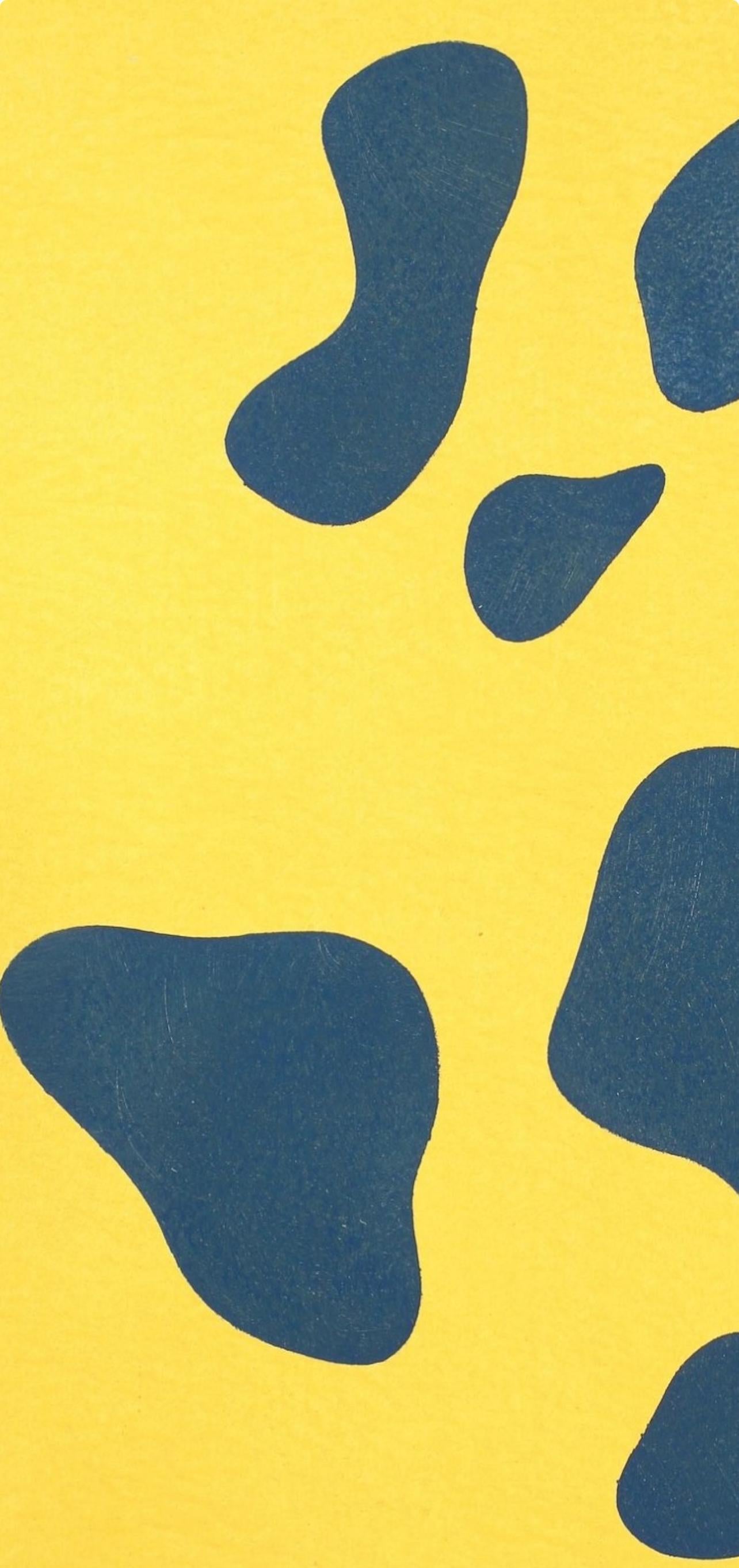 Zusammensetzung, Société internationale d'art XXe siècle (Gelb), Abstract Print, von Hans Jean Arp