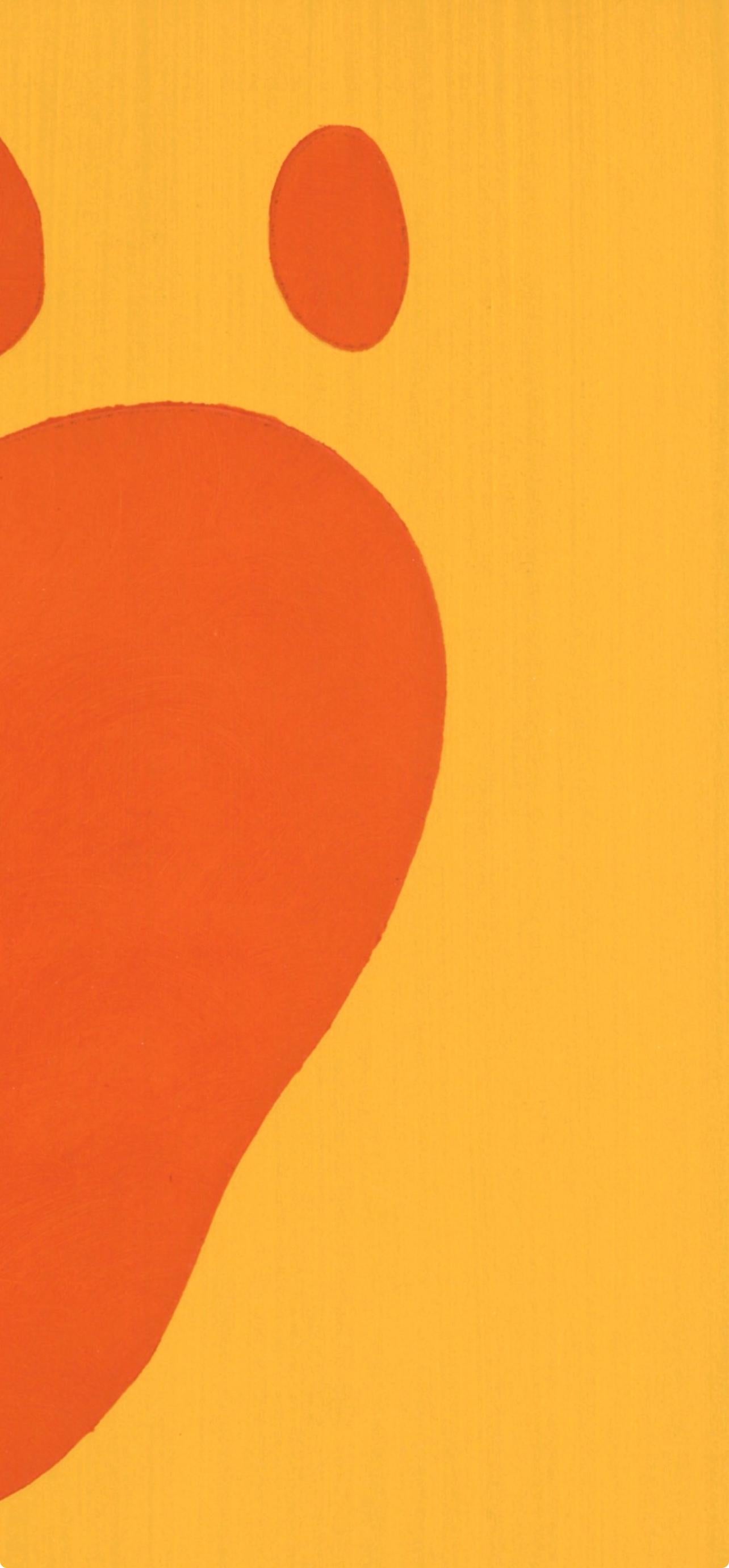 Composition, Société internationale d'art XXe siècle - Orange Abstract Print by Hans Jean Arp