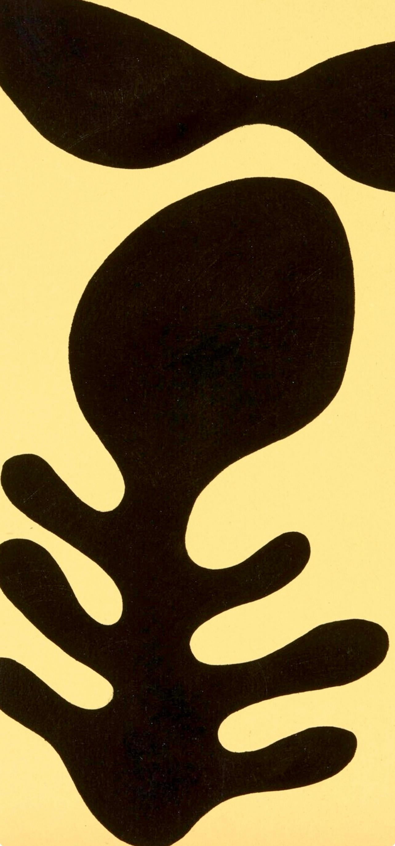 Moustaches et squelette, Société internationale d'art XXe siècle - Print by Hans Jean Arp