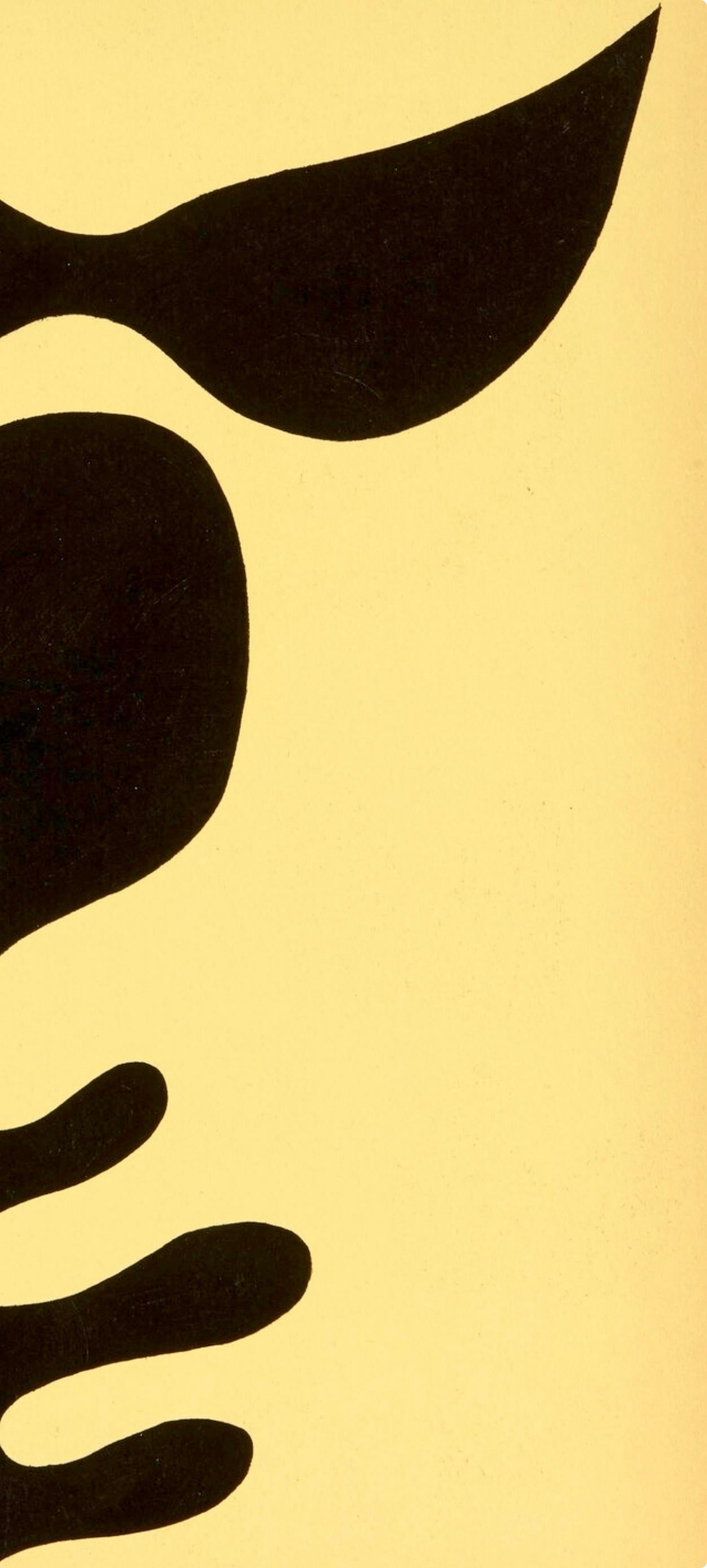 Moustaches et squelette, Société internationale d'art XXe siècle - Modern Print by Hans Jean Arp
