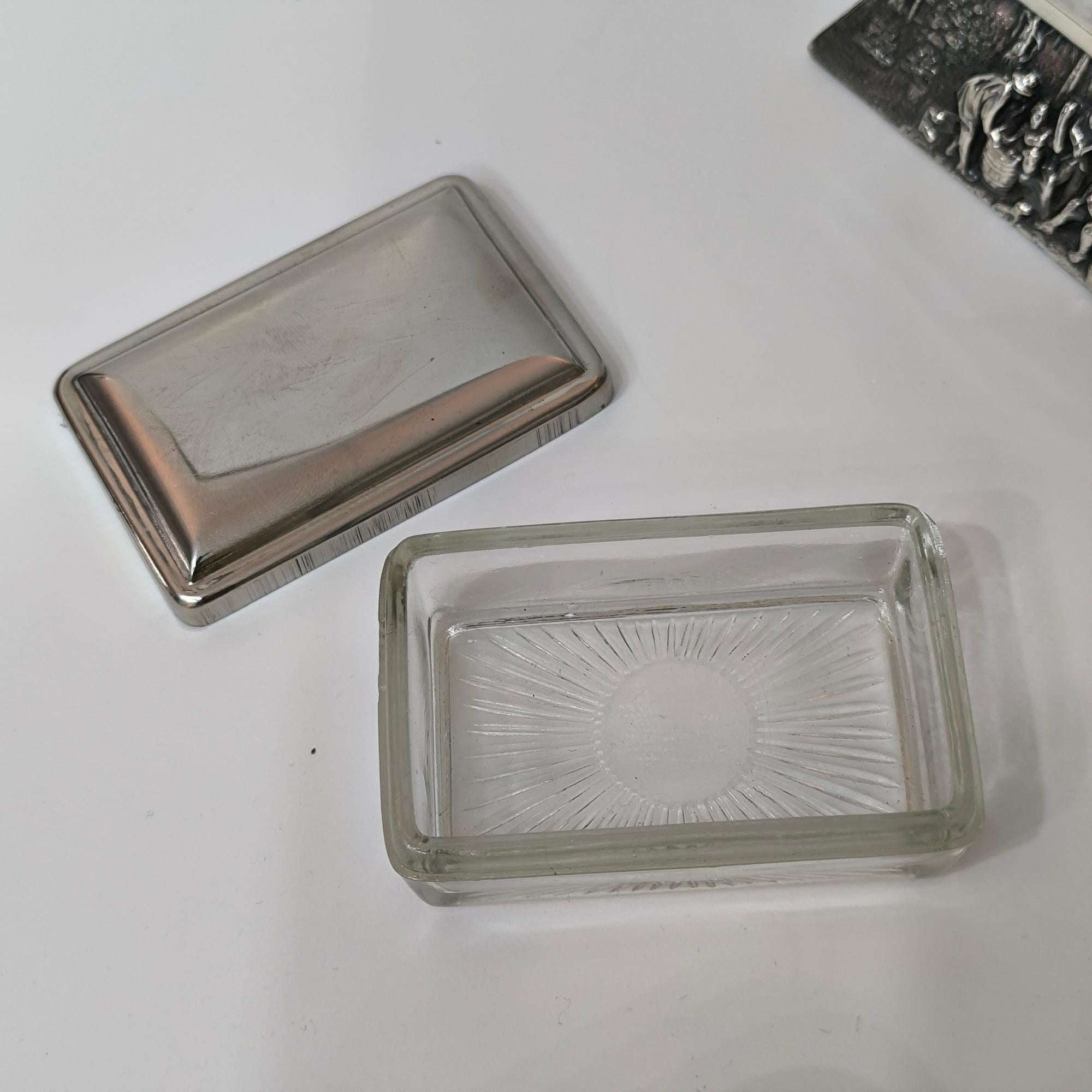 Hans Jensen 6-Piece Vanity Set – Embossed Silver-Plated Alpacca, Denmark For Sale 12