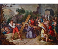 Cercle de Hans Jordaens III (ca 1595 - ca 1643), Christ montant au calvaire