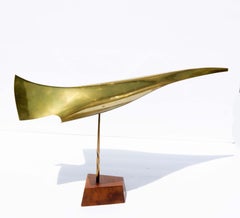 Hans Christensen Hammered Brass Mobile Kinetic Sculpture "Flight"