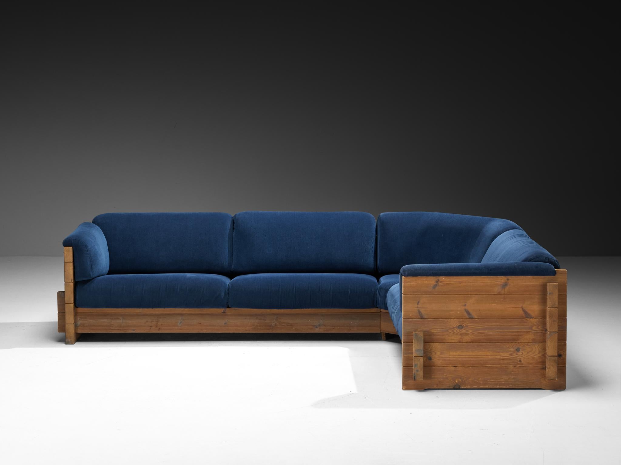 Scandinavian Modern Hans Jørgen Frydendal for Modul Bygge System Corner Sofa in Solid Pine For Sale