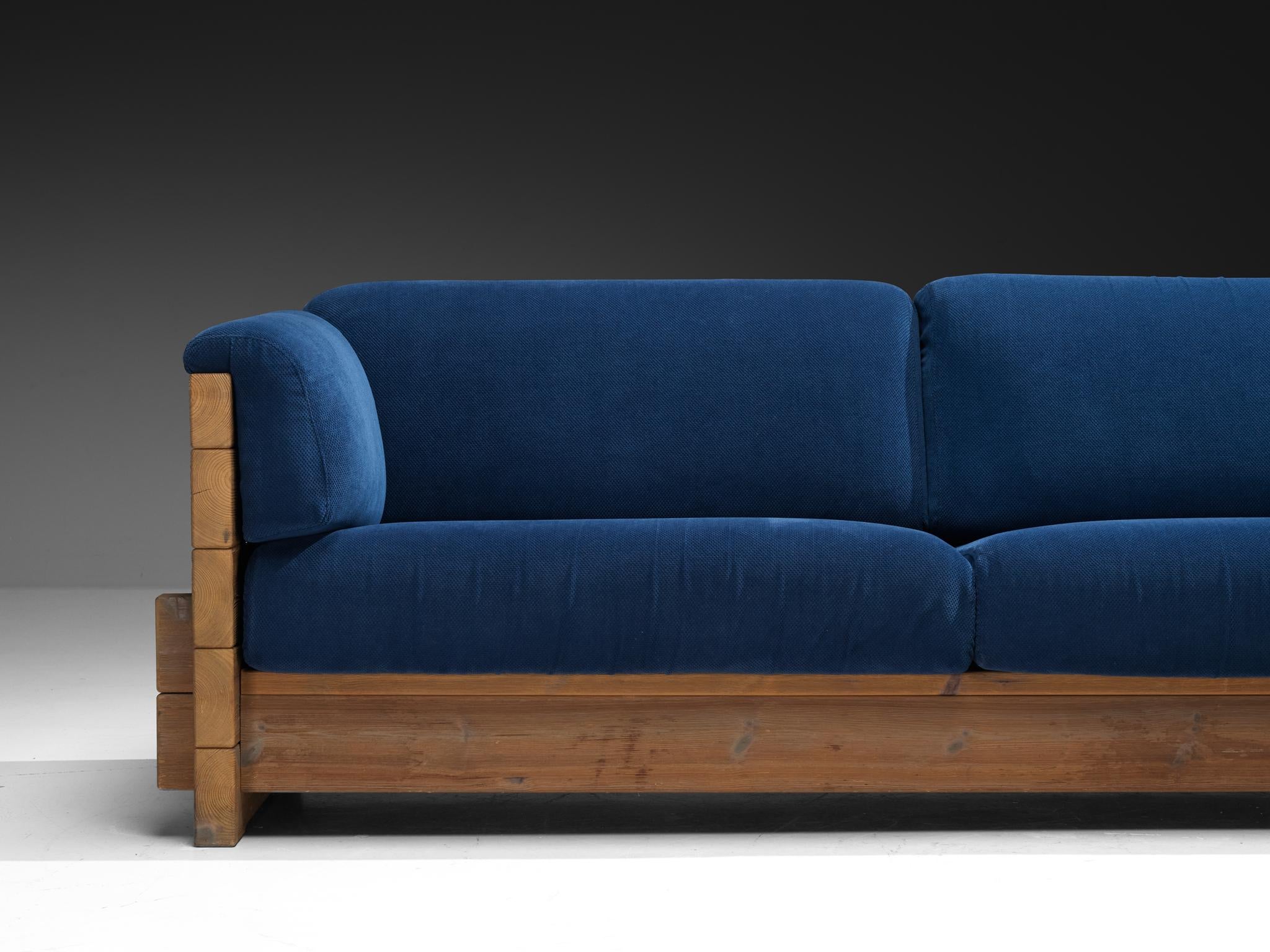 Hans Jørgen Frydendal for Modul Bygge System Corner Sofa in Solid Pine In Good Condition For Sale In Waalwijk, NL