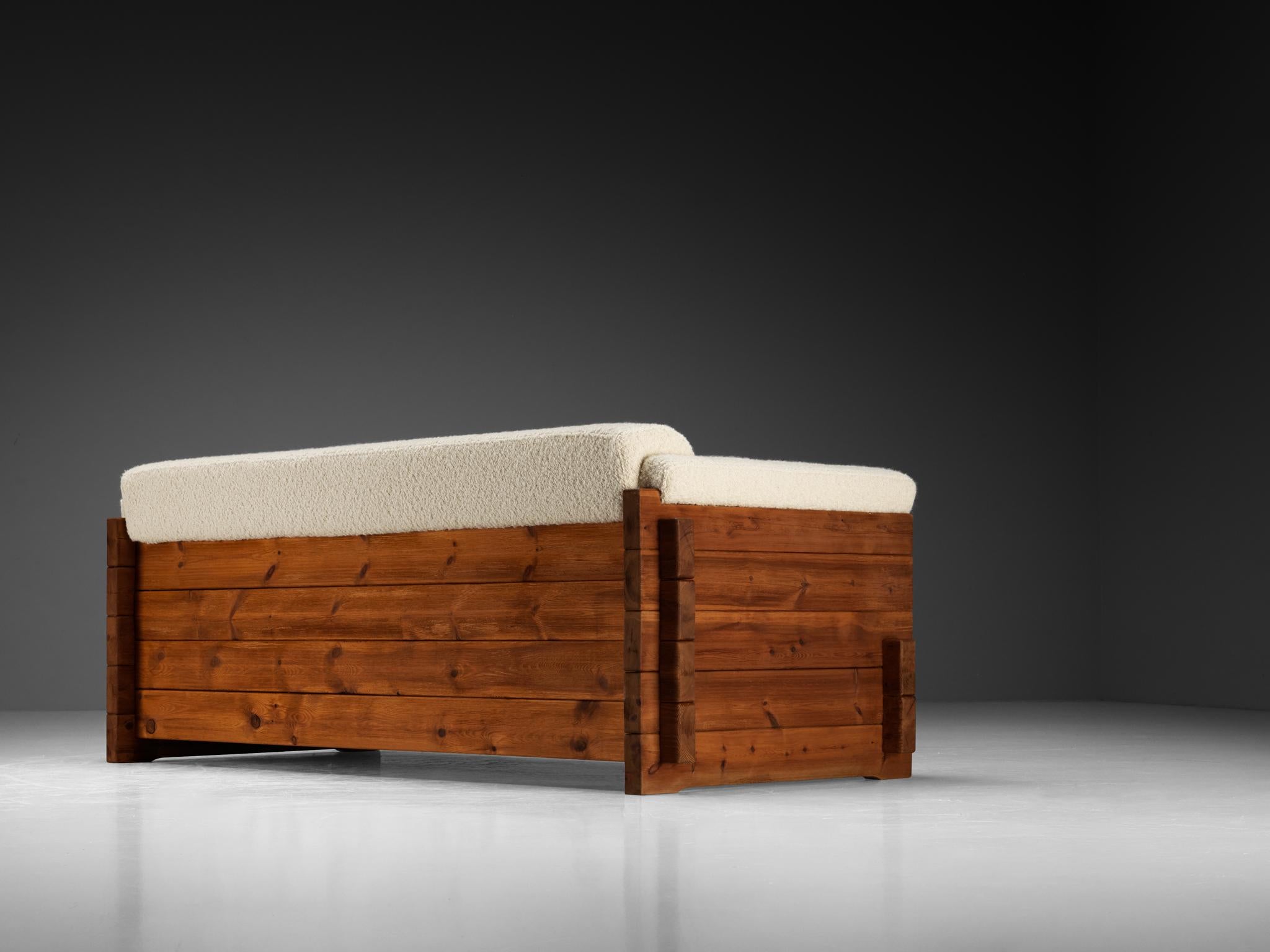 Hans Jørgen Frydendal für Modul Bygge System Sofas aus massiver Kiefer und Bouclé 4