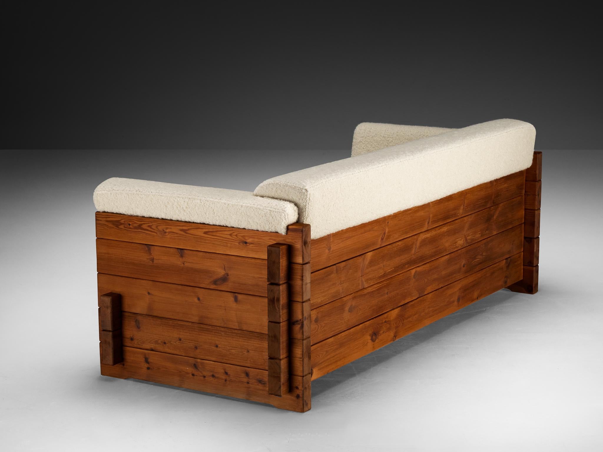 Hans Jørgen Frydendal für Modul Bygge System Sofas aus massiver Kiefer und Bouclé 8