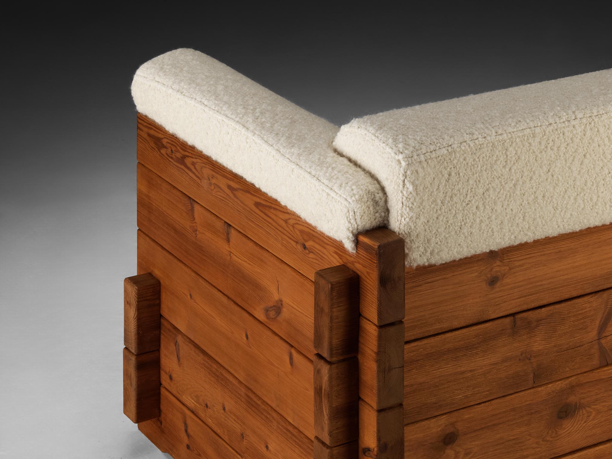 Hans Jørgen Frydendal für Modul Bygge System Sofas aus massiver Kiefer und Bouclé (Dänisch)