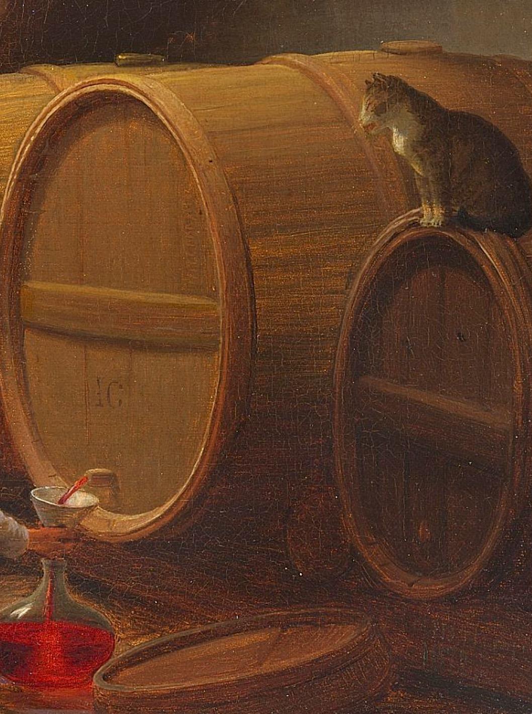 Italian Wine Cellar - Painting by Hans Jörgen Hammer
