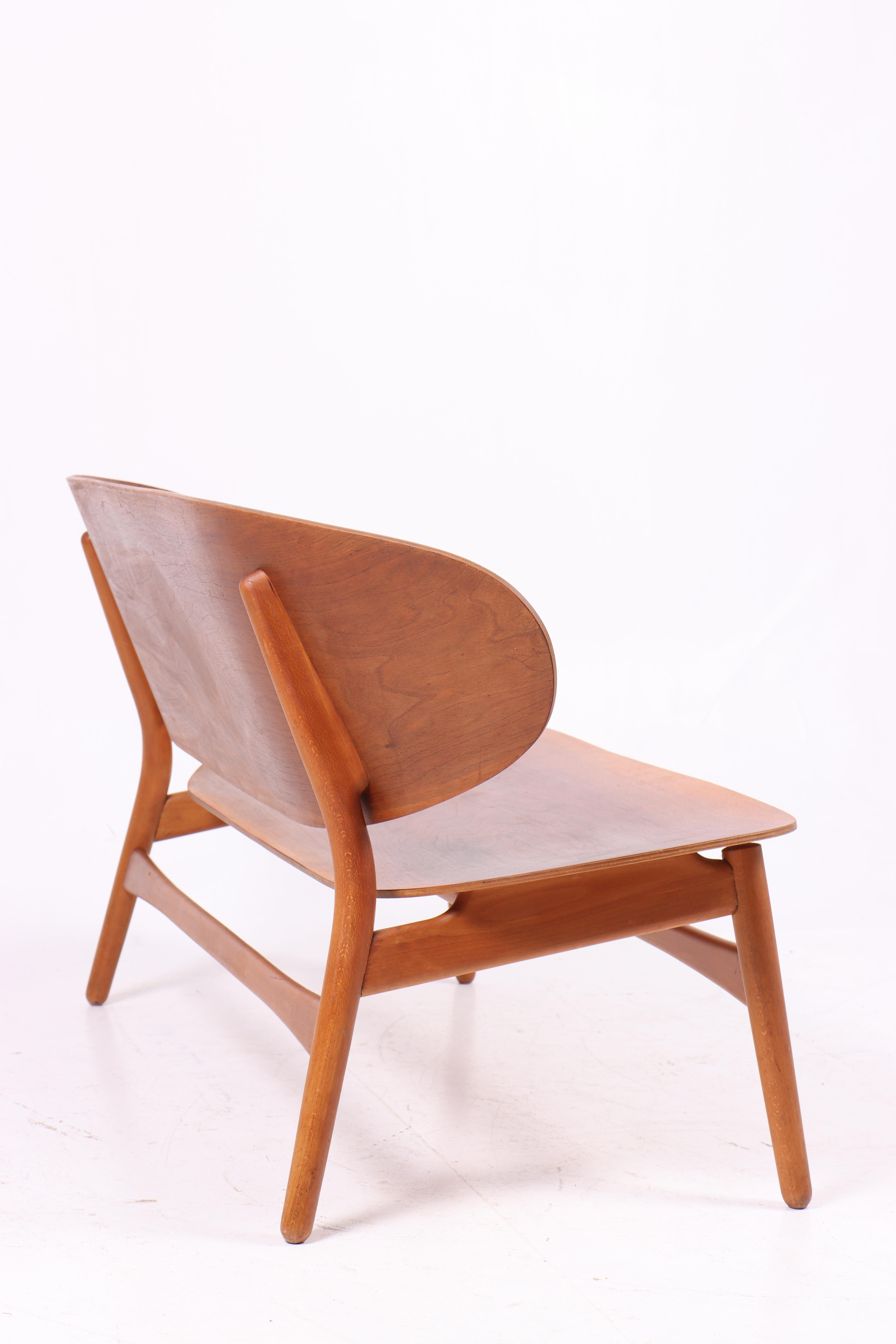 Mid-20th Century Hans Jørgen Wegner FH 1936 shell sofa in beech, Fritz Hansen, 1950s