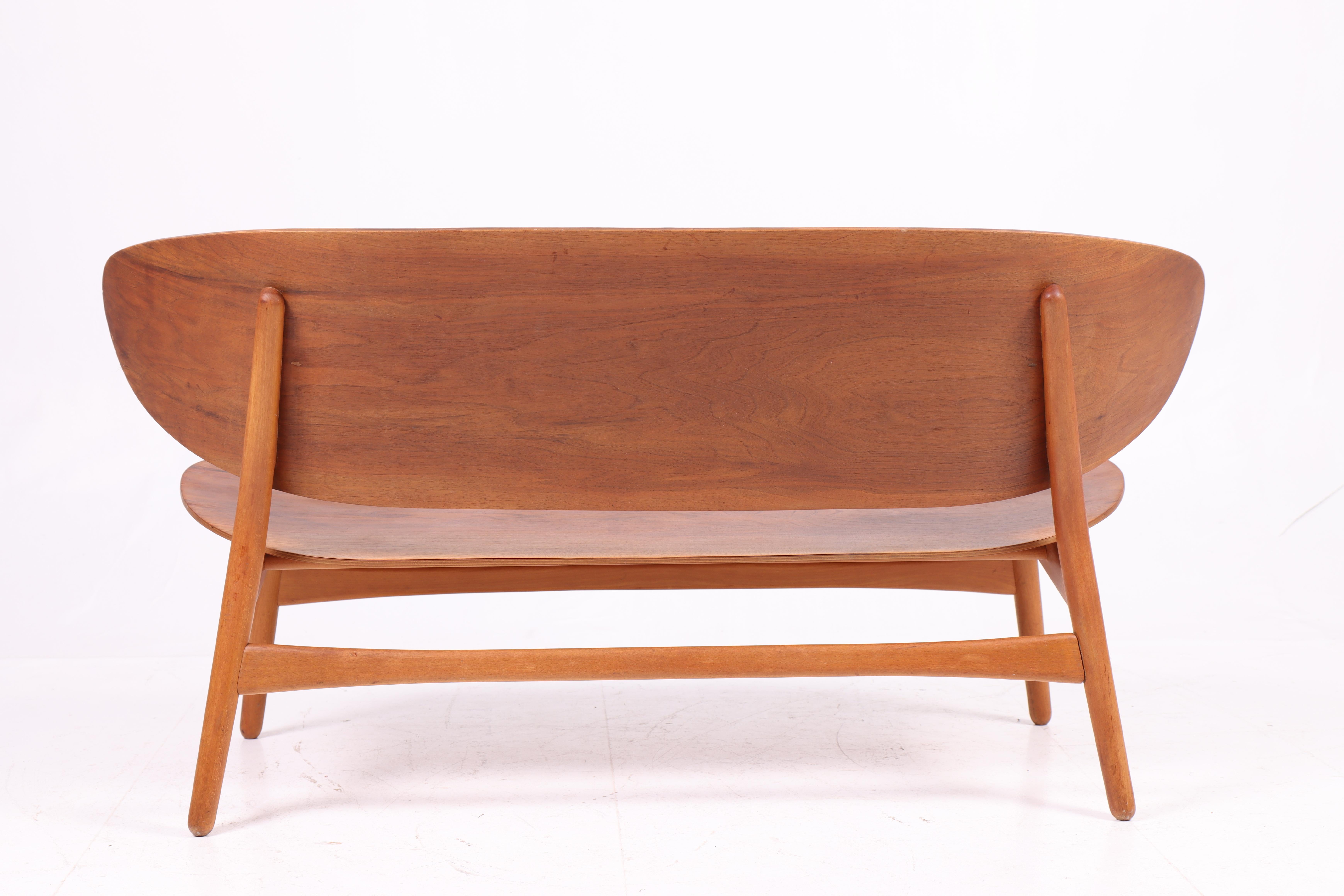 Hans Jørgen Wegner FH 1936 shell sofa in beech, Fritz Hansen, 1950s 1