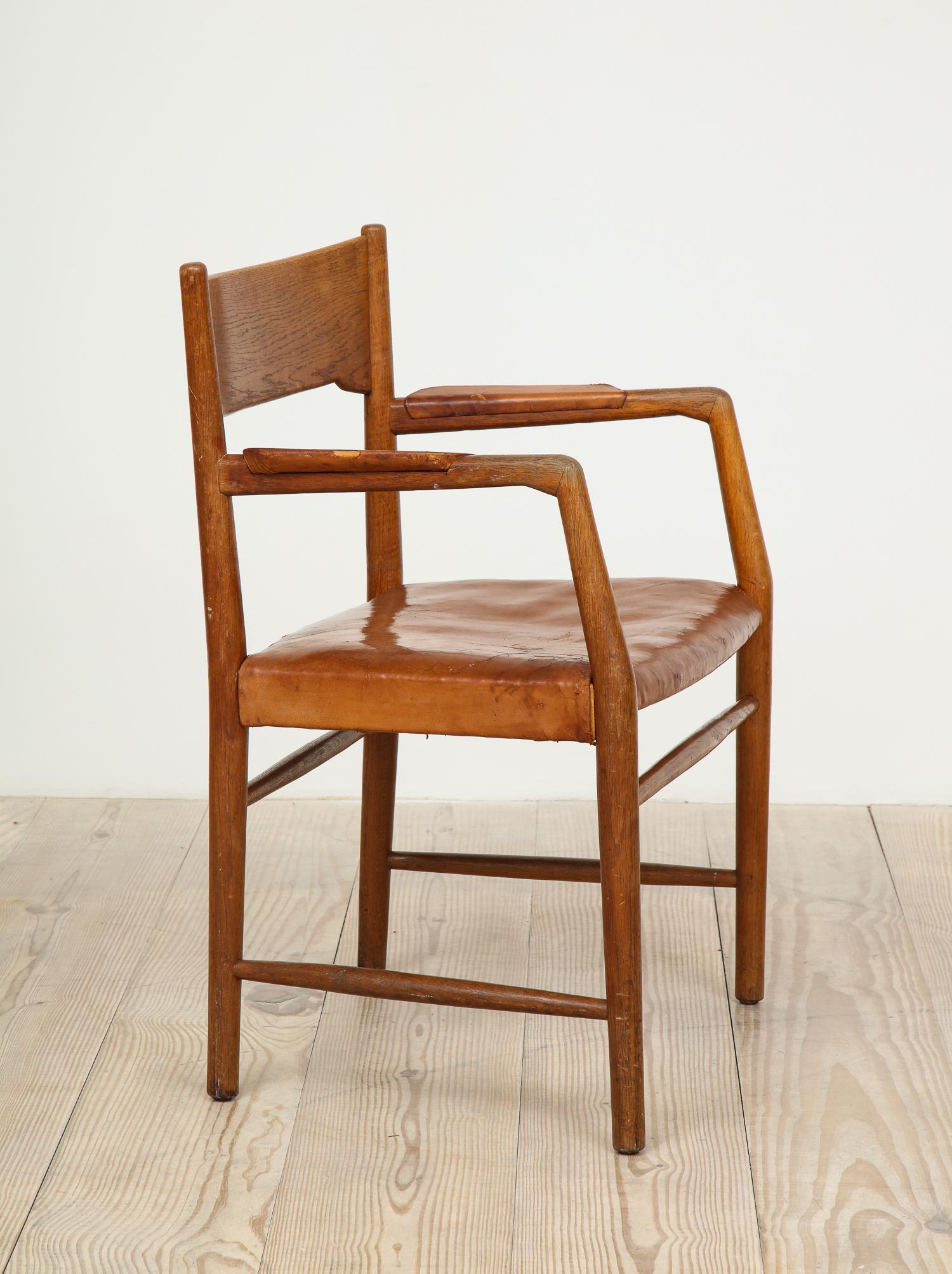 Scandinavian Modern Hans Jørgensen Wegner, Aarhus City Hall Armchair, Rare Model, circa 1937-1942