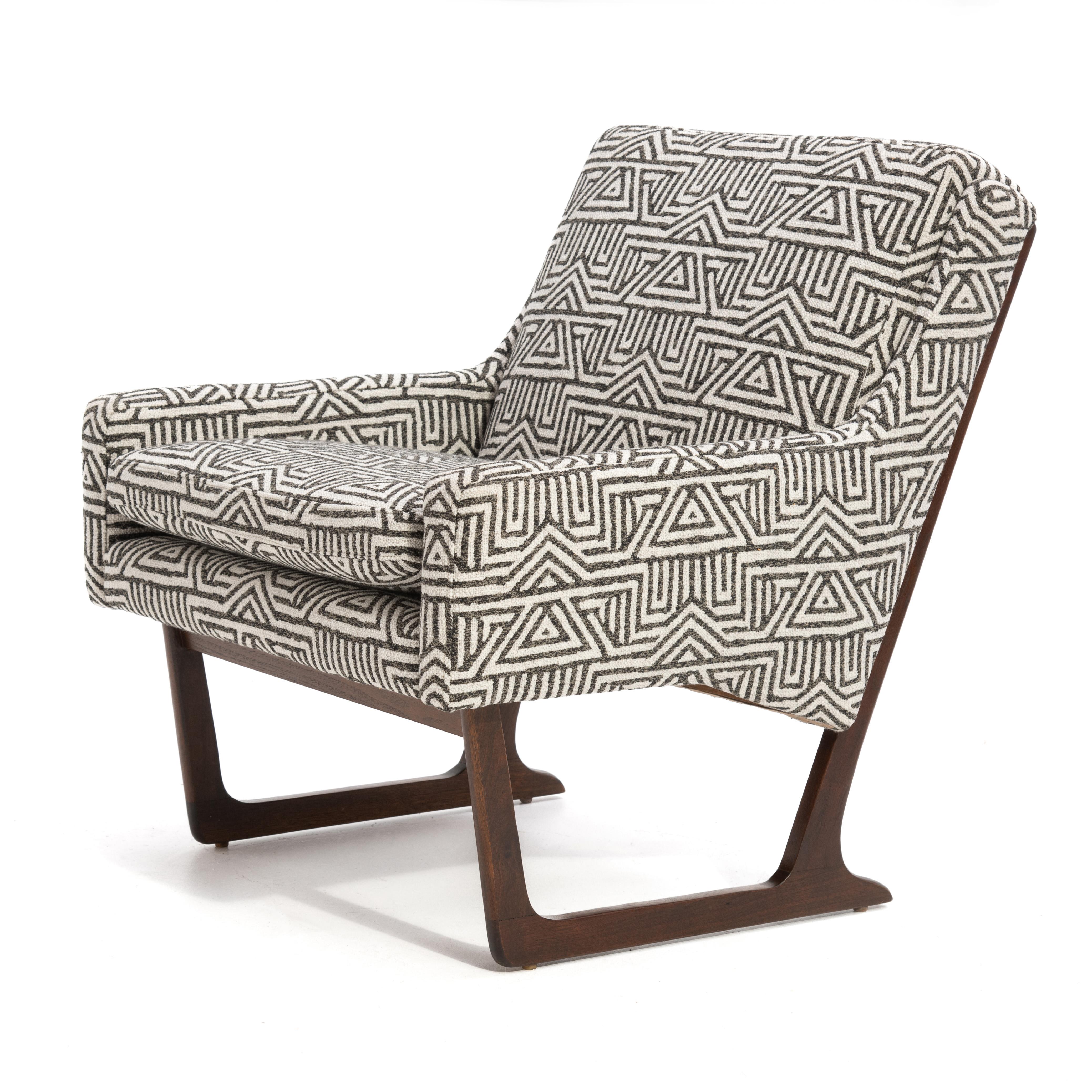 American Hans Juergens Deco House Sled Lounge Chair For Sale