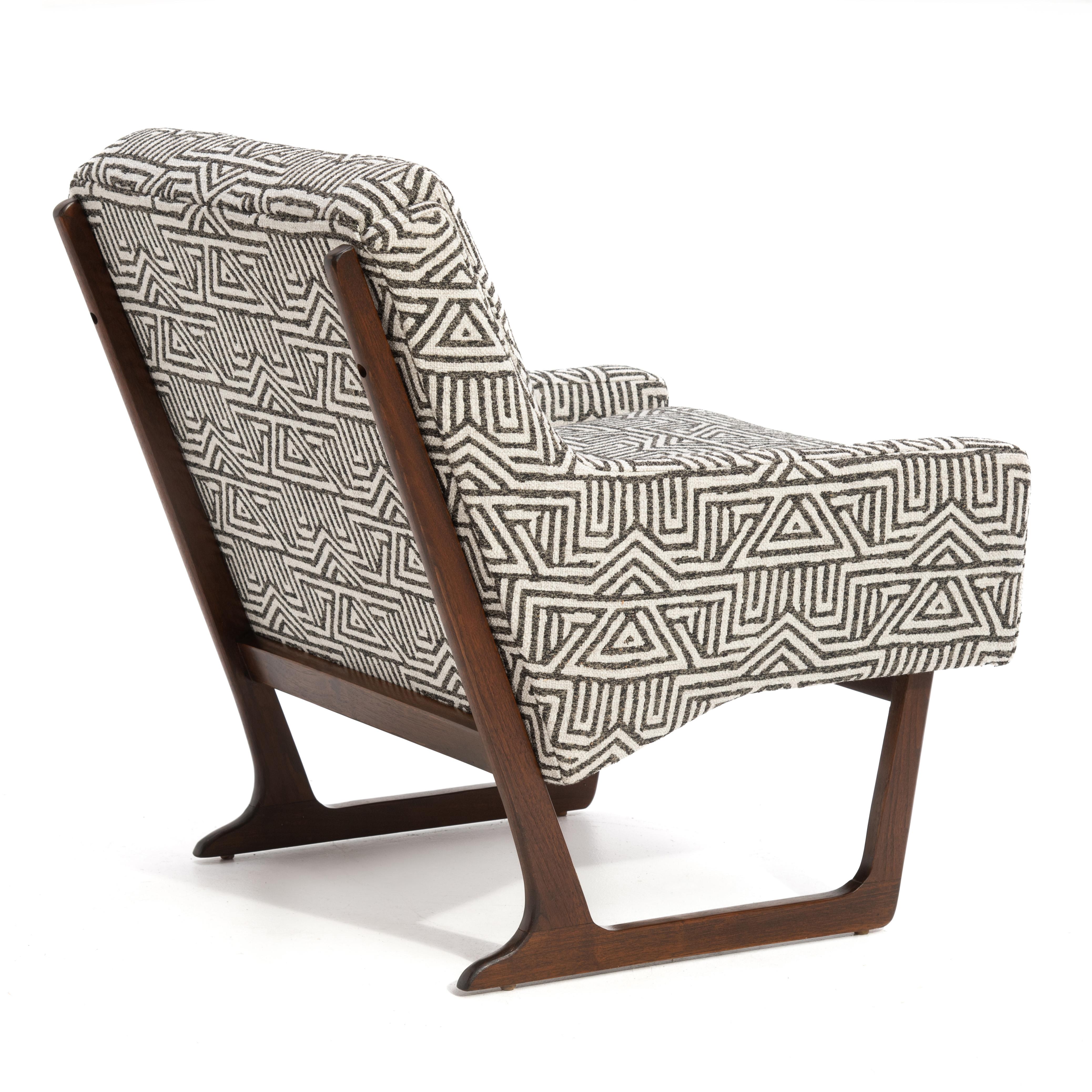 Textile Hans Juergens Deco House Sled Lounge Chair For Sale